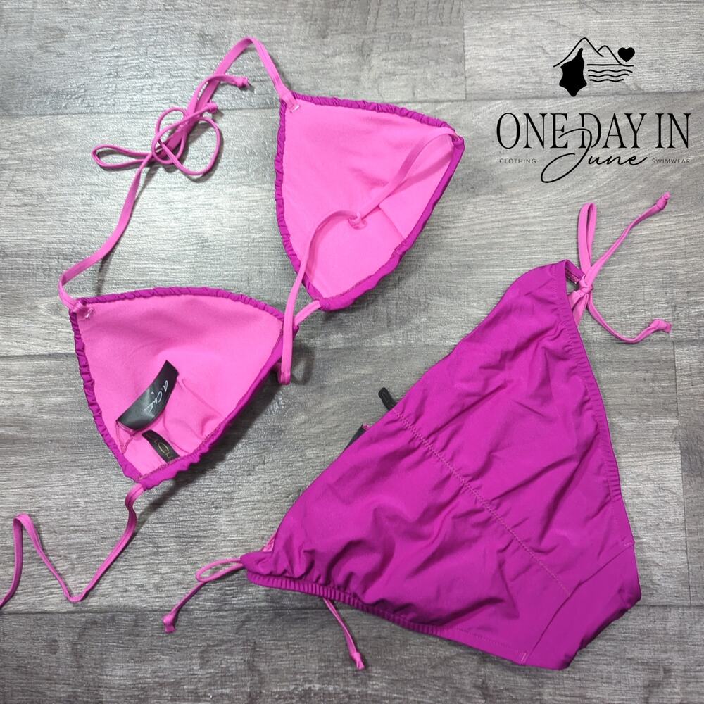 A.Che Padded Tie Side Bikini Swimsuit Size L - Picture 4 of 4